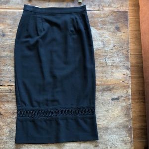 Betty Page Black Pencil Skirt